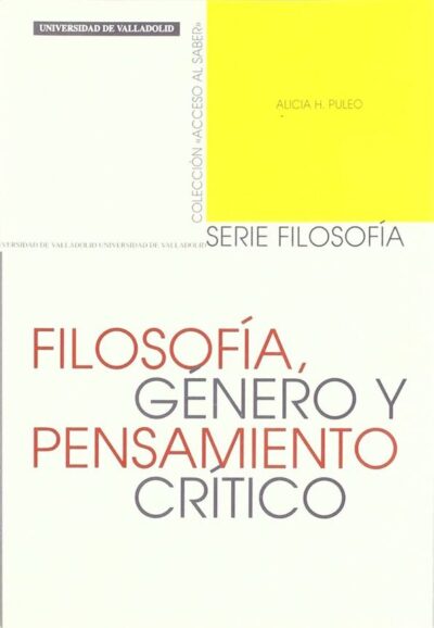 FILOSOFÍA, GÉNERO Y PENSAMIENTO CRÍTICO